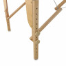 Массажный стол складной MED-MOS JF-AY01 2-х секционный, деревянная рама, белый-голубой